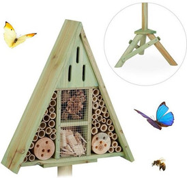Produktbild von Relaxdays Insektenhotel Dreieck auf Ständer