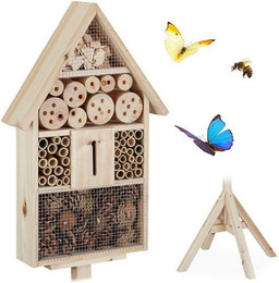 Produktbild von Relaxdays Insektenhotel Haus auf Ständer