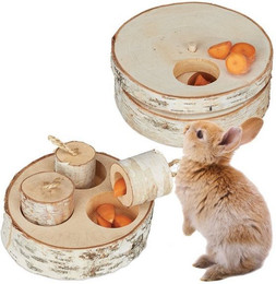 Produktbild von Relaxdays Kaninchen Intelligenzspielzeug 2-tlg. Set aus Holz