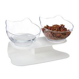 Produktbild von Relaxdays Katzen Doppelnapf erhöht 2x 500ml - 500 ml