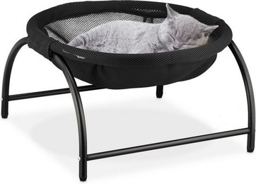 Produktbild von Relaxdays Katzenhängematte stehend mit Stahlgestell