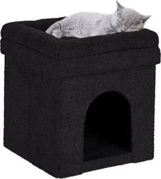 Produktbild von Relaxdays Katzenhöhle mit Sitzauflage, faltbarer Sitzhocker