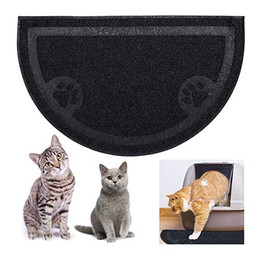 Produktbild von Relaxdays Katzenklo Matte, rutschfest, wasserdicht, PVC, 40x59 cm, schwarz