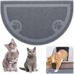 Produktbild von Relaxdays Katzenklo Matte und Napfunterlage, Grau