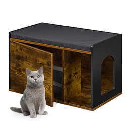 Produktbild von Relaxdays Katzenkloschrank mit Sitzauflage und Katzenhaus