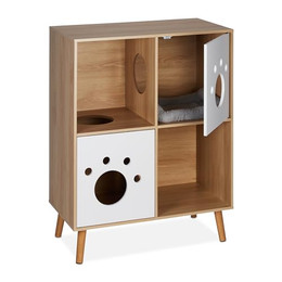 Produktbild von Relaxdays Katzenschrank XXL mit 4 Fächern