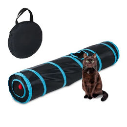 relaxdays Kleintiertunnel Faltbarer Katzentunnel 3 Ausgänge Nylon – Bild 1 von 9