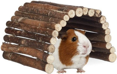 Produktbild von relaxdays Kleintiertunnel Nagerbrücke Holz für Kleintiere