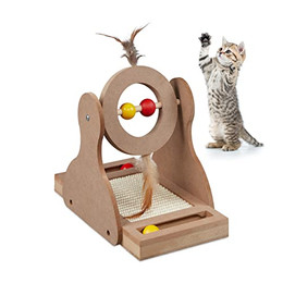 Produktbild von Relaxdays Kratzspielzeug Katzenbrett aus MDF und Sisal