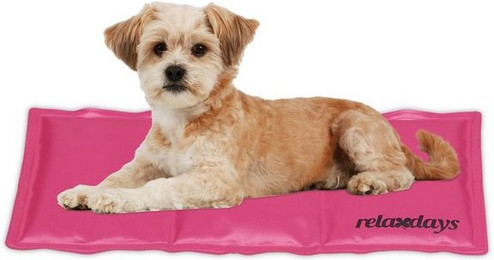 Produktbild von Relaxdays Kühlmatte Hund selbstkühlend mit Gel pink 20x35 cm - 1 Stk.