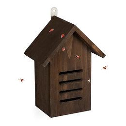 Produktbild von Relaxdays Marienkäferhaus aus Holz braun