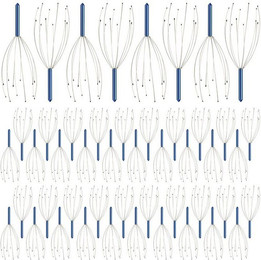 Produktbild von relaxdays Massagebürste Kopfmassagegerät blau