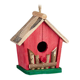 Produktbild von Relaxdays Mini Vogelhaus aus Holz, bunt