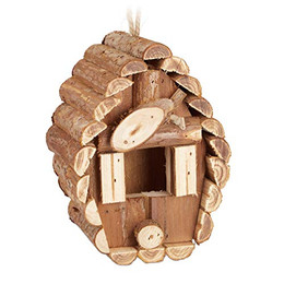 Produktbild von Relaxdays Mini Vogelhaus aus unbehandeltem Holz