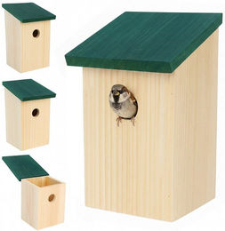 relaxdays Nistkasten 4er Set, grün – Bild 1 von 5