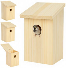 relaxdays Nistkasten 4er Set, natur – Bild 1 von 5