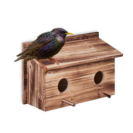 Relaxdays Nistkasten für Stare aus Tannenholz - 1 Stk. – Bild 1 von 7