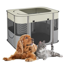 Produktbild von relaxdays Tierhaus Welpenauslauf faltbar drinnen & draußen, L