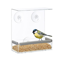 Produktbild von relaxdays Vogelfutterhaus 2er Set für Fenster