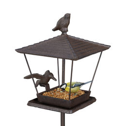 Relaxdays Vogelfutterhaus mit Erdspieß aus Gusseisen - 1 Stk. – Bild 1 von 7