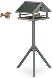 Produktbild von Relaxdays Vogelfutterhaus mit Ständer aus Tannenholz