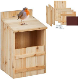 Produktbild von relaxdays Vogelhaus Nistkasten für Halbhöhlenbrüter Bausatz