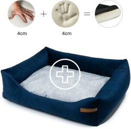 Produktbild von Rexproduct Otto Orthopädisches Hundebett Dunkelblau Grau
