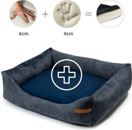 Produktbild von Rexproduct Otto Orthopädisches Hundebett Graphit dunkelblau