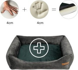 Produktbild von Rexproduct Otto Orthopädisches Hundebett Graphit dunkelgrün