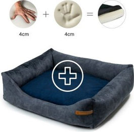 Rexproduct Otto Orthopädisches Hundebett Graphit S-XL dunkelblau S – Bild 1 von 3