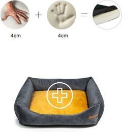 Rexproduct Otto Orthopädisches Hundebett Graphit S-XL gelb L – Bild 1 von 2