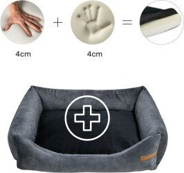 Produktbild von Rexproduct Otto Orthopädisches Hundebett Graphit S-XL schwarz XL
