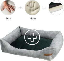 Produktbild von Rexproduct Otto Orthopädisches Hundebett Grau S-XL dunkelgrün S