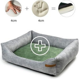 Produktbild von Rexproduct Otto Orthopädisches Hundebett Grau S-XL grün L