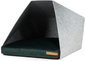 Produktbild von Rexproduct PetPocket Hundehütte hellgrau dunkelgrün