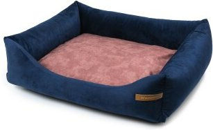 Rexproduct SoftColor Hundebett Dunkelblau Rot L – Bild 1 von 3