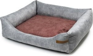 Rexproduct SoftColor luxury Hundebett grau rot L – Bild 1 von 3
