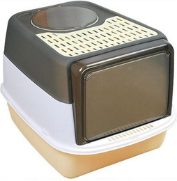 Produktbild von Rhein Katzentoilette mit Deckel und hohem Rand