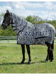 Riding World Combo Pferdedecke Fliegendecke Zebra 145 cm – Bild 1 von 3