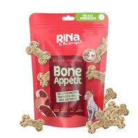 Produktbild von RiNa Bone Appetit Glutenfreie Hunde-Leckerli mit Rindfleisch, Krillmehl & Pansen - 180 g