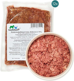 Produktbild von Rindermuskelfleisch Extra Frostfutter - 12 x 500 g