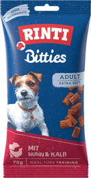 Produktbild von RINTI Bitties 75g Hundesnack 16 x 75 Gramm Huhn & Kalb