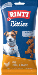 Produktbild von RINTI Bitties 75g Hundesnack 16 x 75 Gramm Huhn & Käse