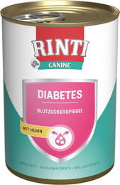 Produktbild von RINTI Canine 400 Gramm Diätnahrung für Hunde Sparpaket 24 x 400 Gramm Diabetes Huhn