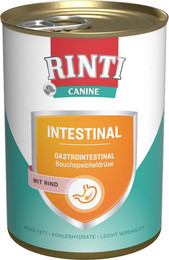 Produktbild von RINTI Canine 400 Gramm Diätnahrung für Hunde Sparpaket 24 x 400 Gramm Intestinal Rind