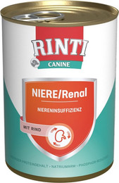 Produktbild von RINTI Canine 400 Gramm Diätnahrung für Hunde Sparpaket 24 x 400 Gramm Niere/Renal Rind