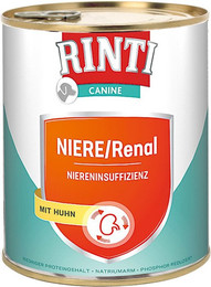 Produktbild von RINTI Canine 800g Dose Hundenassfutter Diätnahrung 6 x 800 Gramm Niere/Renal Huhn