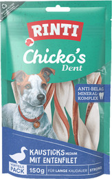 Produktbild von RINTI Chicko Dent Kausticks 150g Hundesnacks 9 x 150g Ente Medium