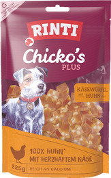 Produktbild von RINTI Chicko Plus 225 Gramm Hundesnacks Sparpaket 9 x 225 Gramm Käsewürfel mit Huhn