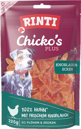 Produktbild von RINTI Chicko Plus 225 Gramm Hundesnacks Sparpaket 9 x 225 Gramm Knoblauchecken mit Huhn